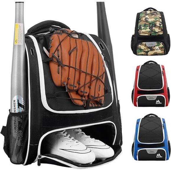 Baseball Bag-Baseball Backpack Holder for Baseball, Large Main Compartment - Picture 7 of 7